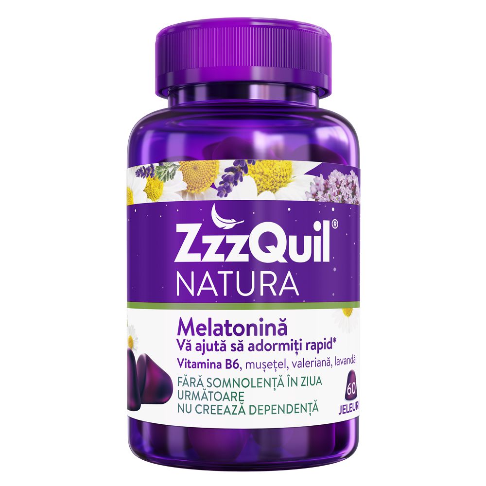 Melatonina, 60 jeleuri, ZzzQuil Natura - 8006540741290