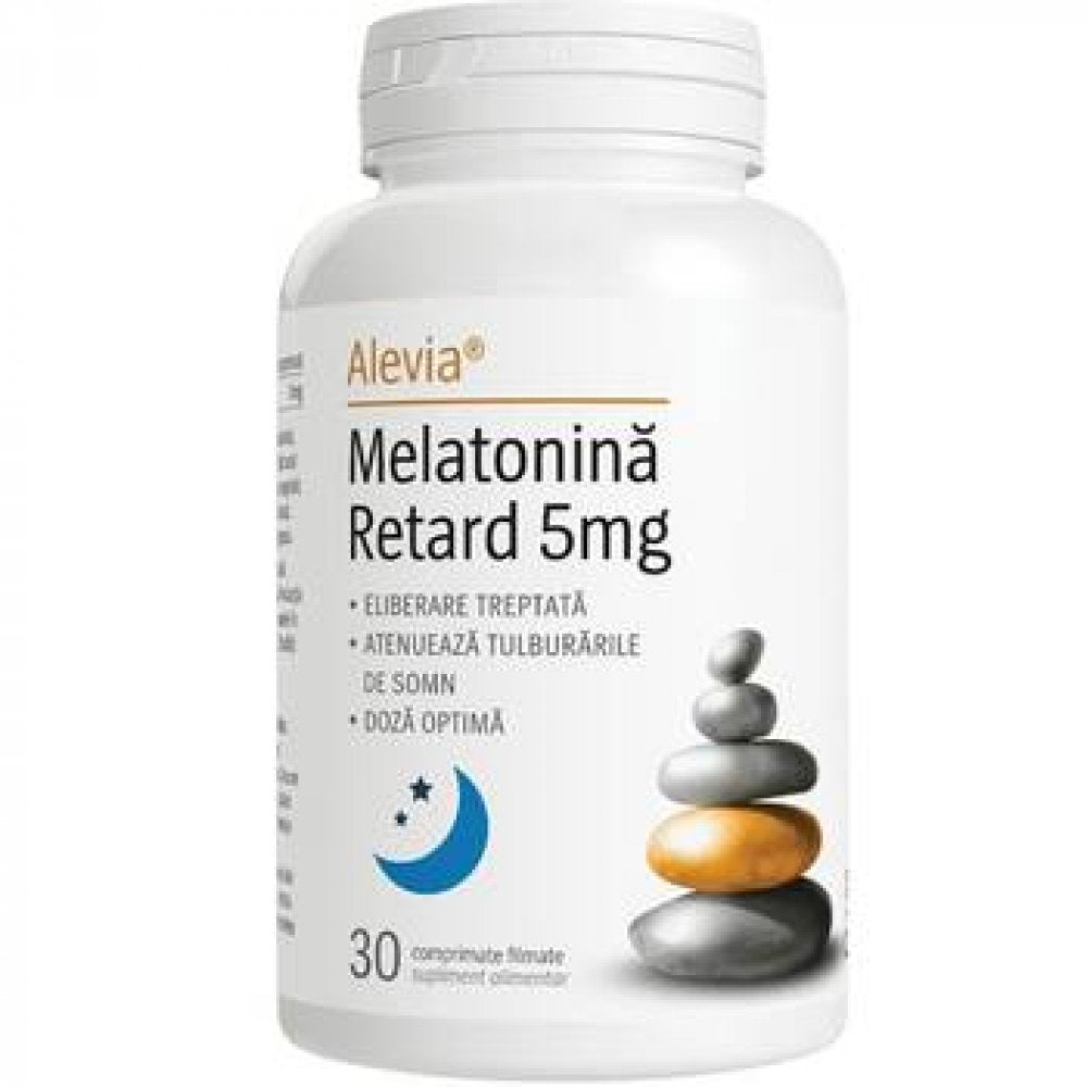 Melatonina Retard 5 mg, 30 comprimate, Alevia