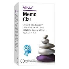 Memo Clar, Supliment pentru memorie si focus, 60 capsule vegetale, Alevia-