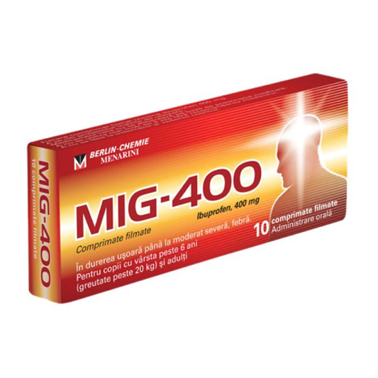 Mig 400, 400 mg, 10 comprimate filmate, Berlin-Chemie Ag-