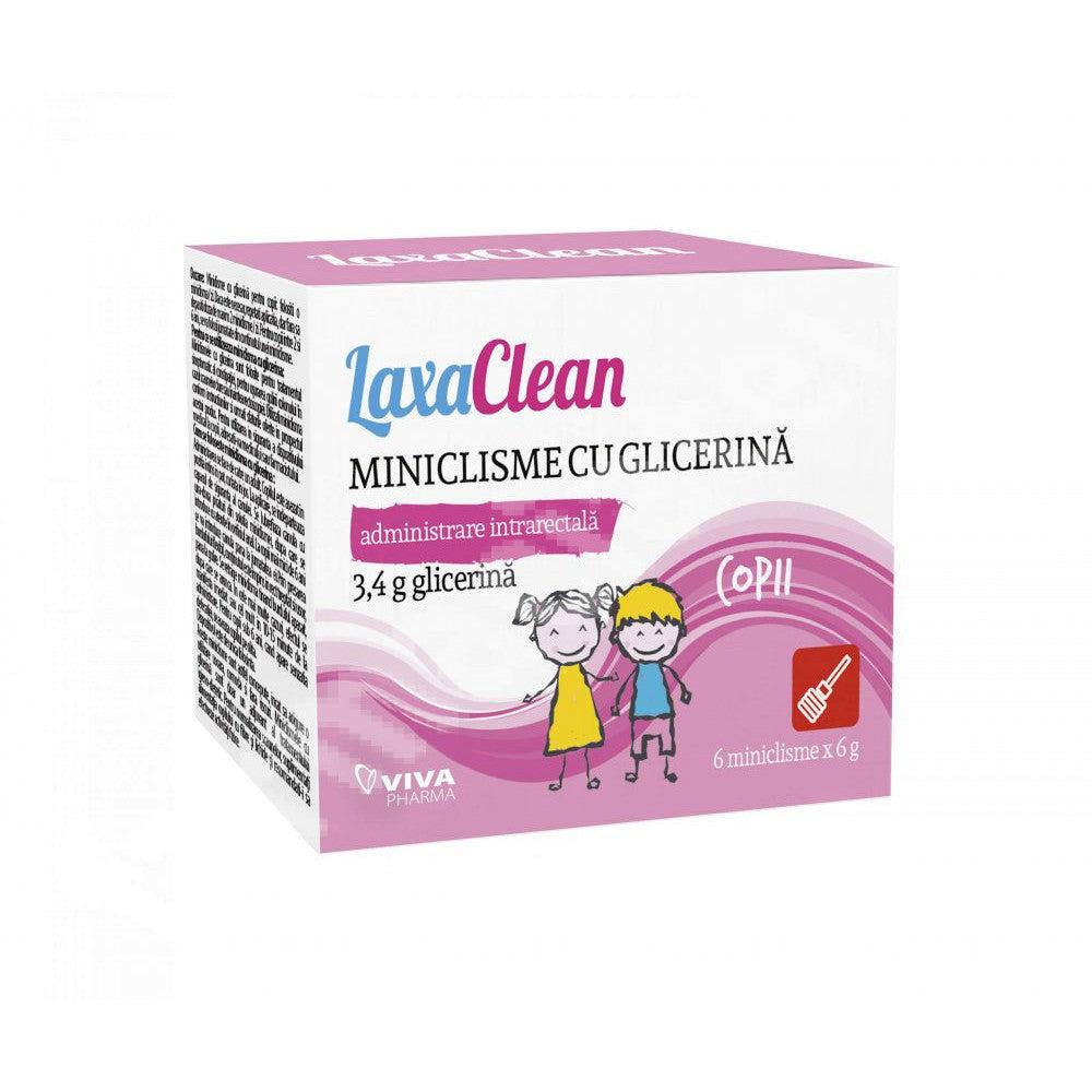 Miniclisme cu glicerina pentru copii LaxaClean, 6 bucati, Viva Pharma