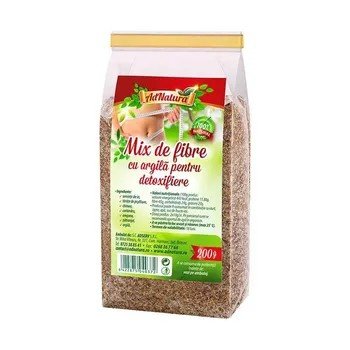 Mix de fibra cu argila pentru detoxifiere, 200g, AdNatura - 6422875040372