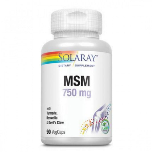 MSM Solaray, 750 mg, 90 capsule vegetale, Secom-