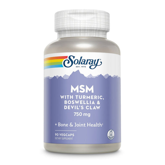 MSM Solaray, 750 mg, 90 capsule vegetale, Secom