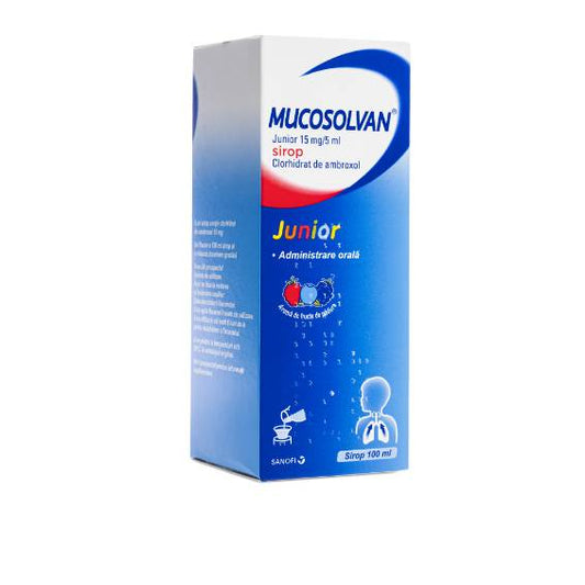 Mucosolvan Junior, 15 mg/5 ml, sirop, 100 ml, Sanofi-