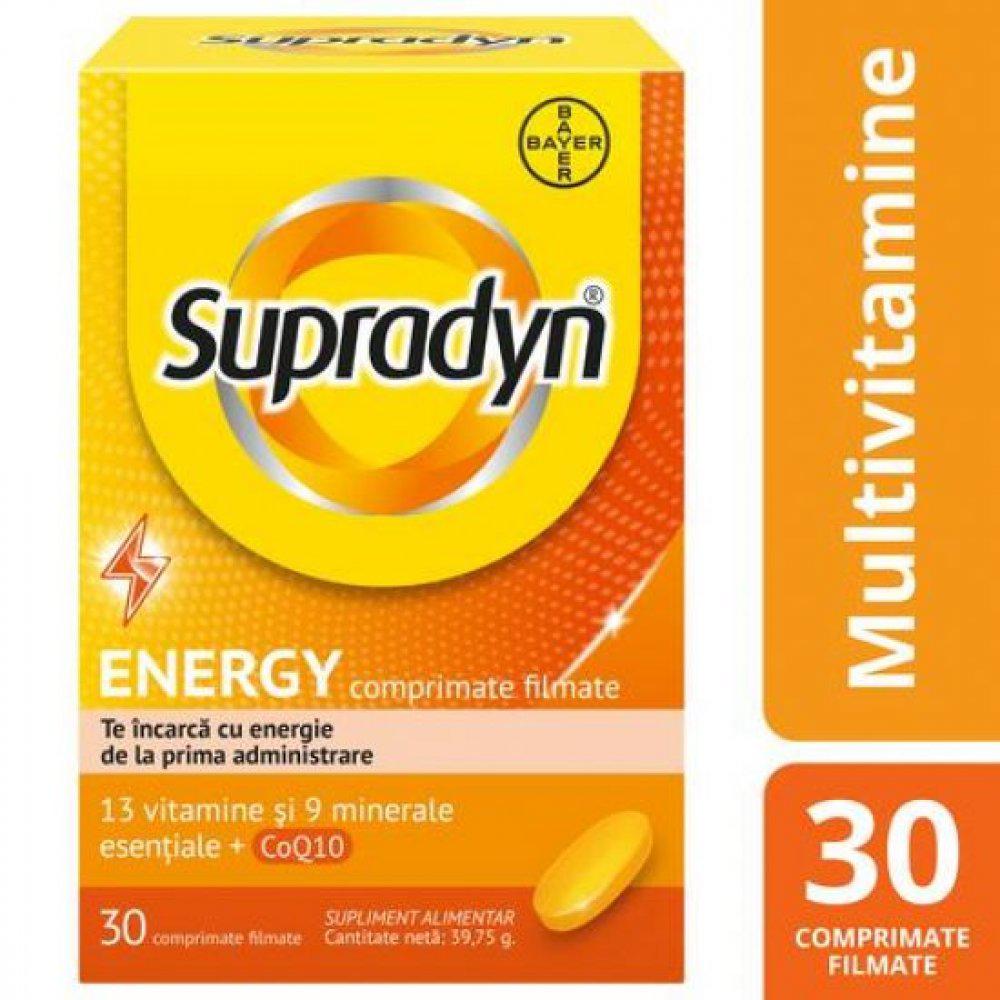 Multivitamine si minerale Supradyn Energy cu Coenzima Q10, 30 comprimate, Bayer-