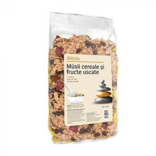 Musli cereale si fructe uscate, 500g, Alevia-