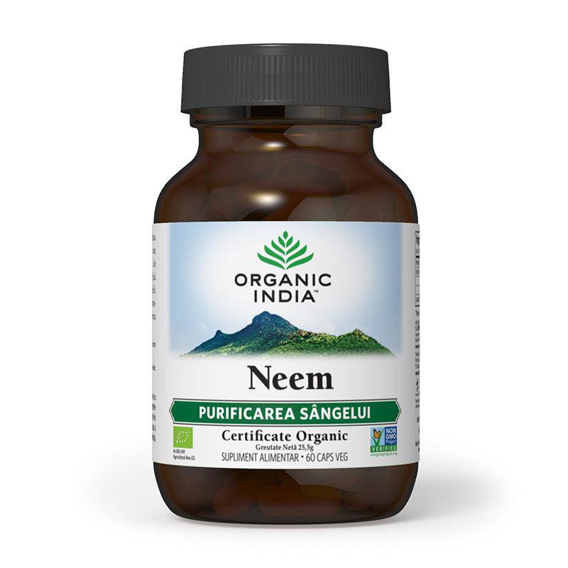 Neem, Antibiotic si Antifungic Natural, 60 capsule vegetale, Organic India-