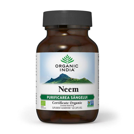 Neem, Antibiotic si Antifungic Natural, 60 capsule vegetale, Organic India