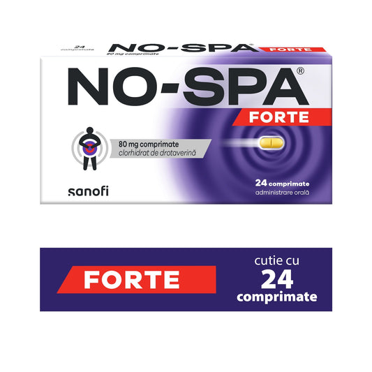 No - Spa Forte, 80 mg, 24 comprimate, Sanofi - 3664798021875
