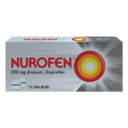 Nurofen, 200 mg, 12 drajeuri, Reckitt Benkiser-