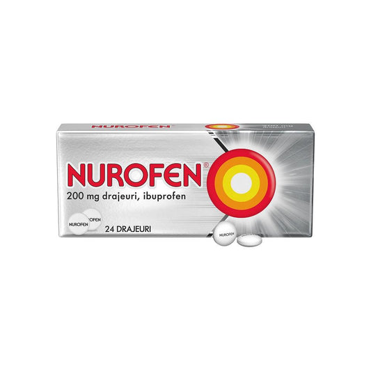 Nurofen, 200 mg, 24 drajeuri, Reckitt Benkiser-