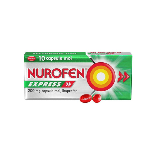 Nurofen Express, 200 mg, 10 capsule moi, Reckitt Benckiser-