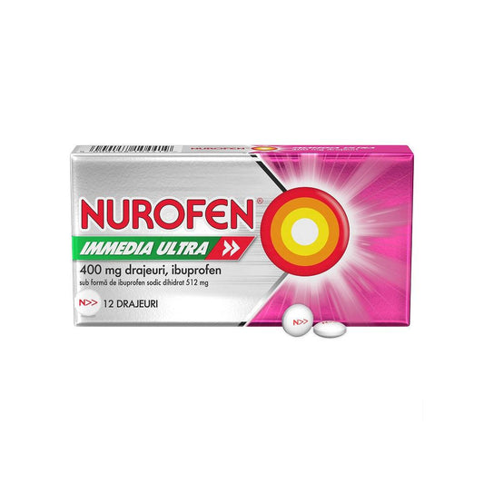 Nurofen Immedia Ultra, 400 mg, 12 drajeuri, Reckitt Benckiser-