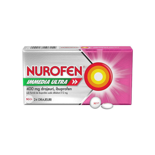 Nurofen Immedia Ultra, 400 mg, 24 drajeuri, Reckitt Benckiser-