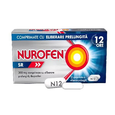 Nurofen SR, 300 mg, 12 comprimate cu eliberare prelungita, Reckitt Benckiser - 5949031370339