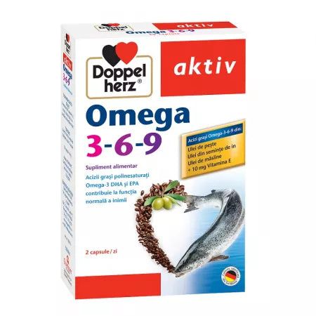 Omega 3-6-9 + vitamina E, 30 capsule, Doppelherz-