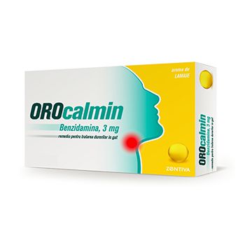 Orocalmin cu aroma de lamaie, 3 mg, 20 pastile, Zentiva-