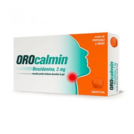 Orocalmin cu aroma de portocala si miere, 3 mg, 20 pastile, Zentiva - 8594739232167