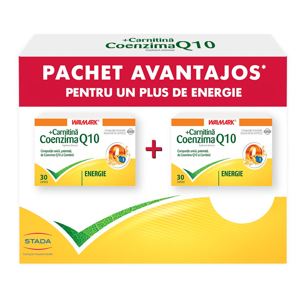 Pachet Coenzima Q10 + Carnitina, 30 + 30 capsule, Walmark