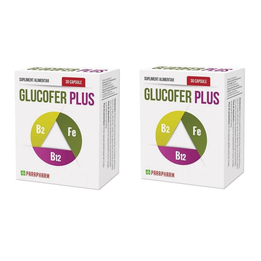 Pachet Glucofer Plus, 30 + 30 capsule, Parapharm-