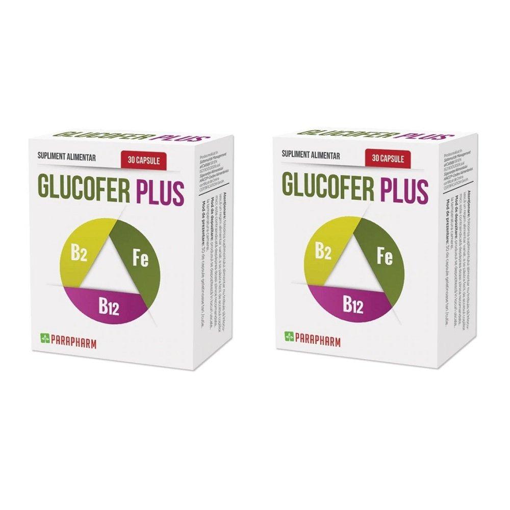 Pachet Glucofer Plus, 30 + 30 capsule, Parapharm