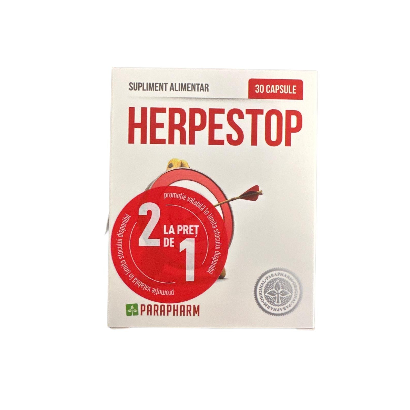 Pachet Herpestop, 30 capsule + 30 capsule, 2 la pret de 1, Parapharm