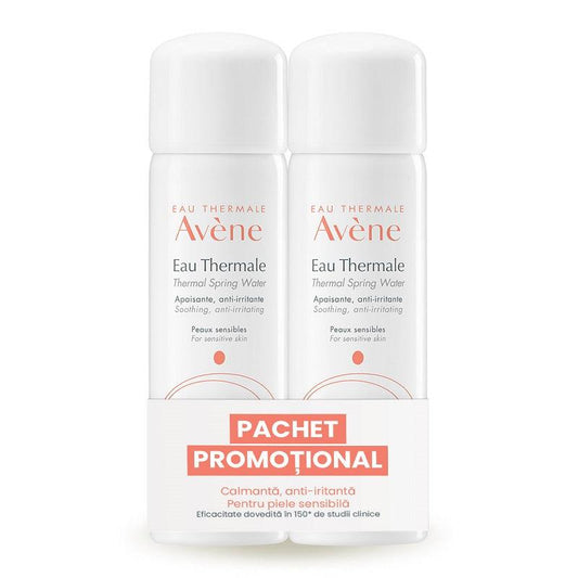 Pachet promotional apa termala spray, 50 ml + 50 ml, Avene-