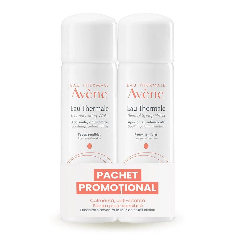 Pachet promotional apa termala spray, 50 ml + 50 ml, Avene