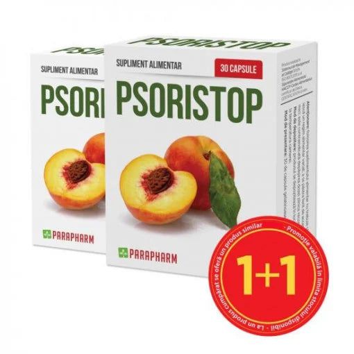 Pachet Psoristop, 30 capsule + 30 capsule, Parapharm-