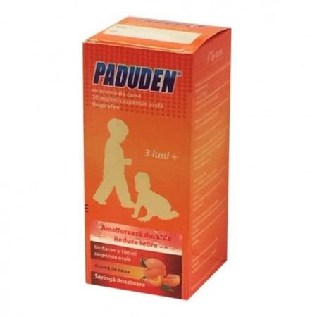 Paduden sirop cu aroma de caise, 20 mg/ml, 100 ml, Terapia-