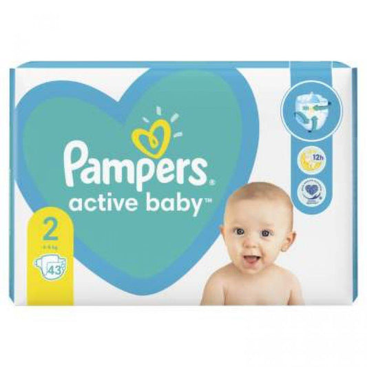 Pampers nr. 2 Active Baby 4-8kg Carry Pack, 43 bucati-