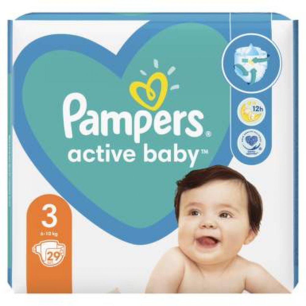 Pampers nr. 3 Active Baby 6-10kg Carry Pack, 29 bucati-