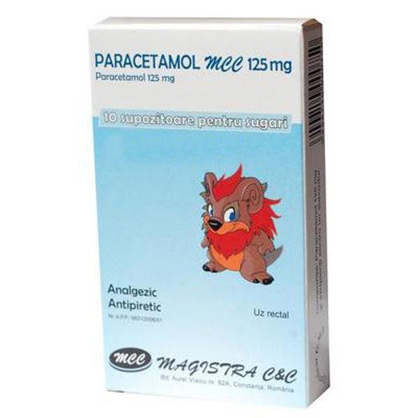 Paracetamol MCC, 125 mg, 10 supozitoare, Magistra-