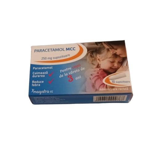 Paracetamol MCC, 250 mg, 10 supozitoare, Magistra-