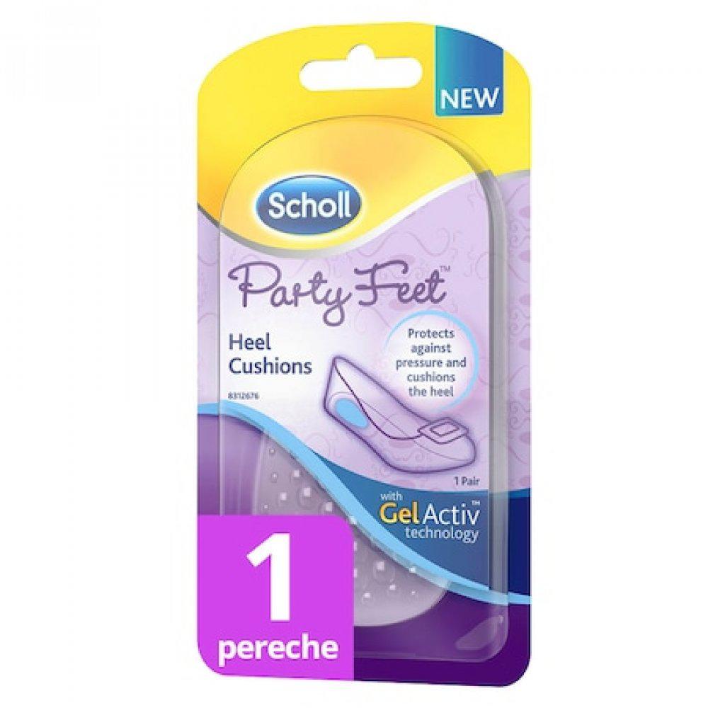 Pernite Heel Shields din gel transparent, Party Feet, 1 pereche, Scholl