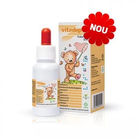 Picaturi orale cu vitamine pentru copii Vitadep, 30 ml, Dr. Phyto-