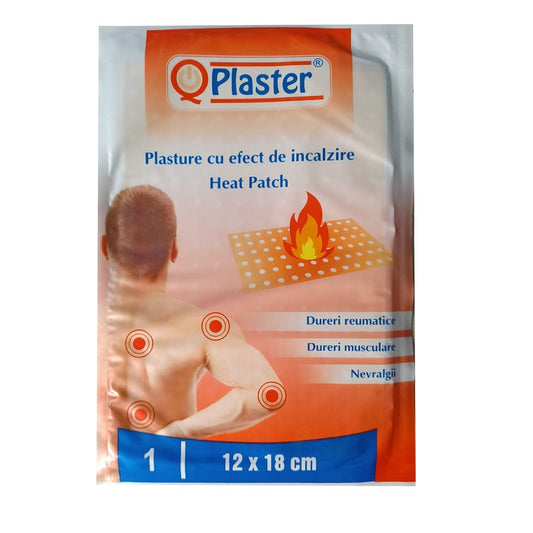 Plasture cu efect de incalzire Hot Patch, 12 x 18 cm, QPlaster-5949042800245