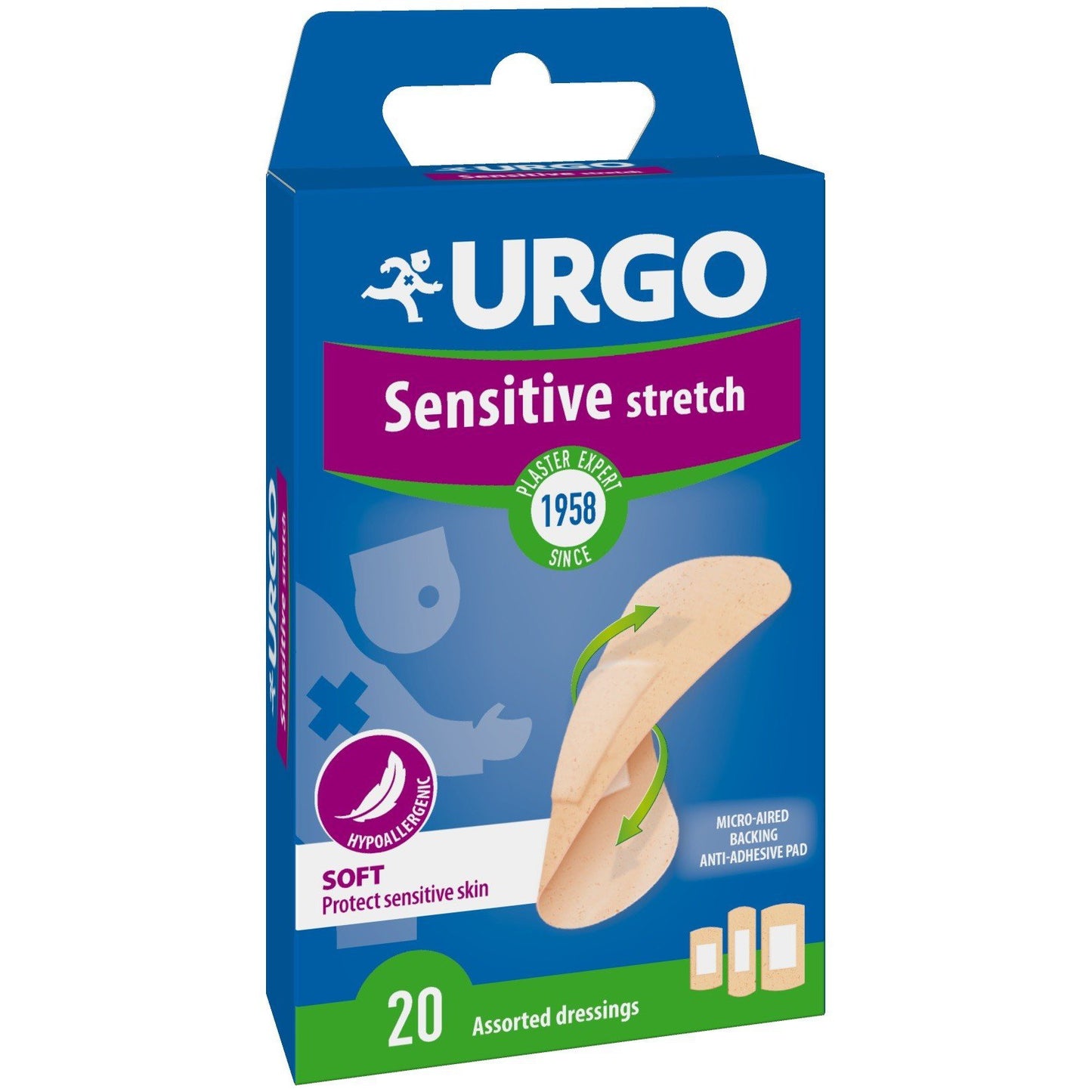 Plasturi Sensitive multiextensibili, 20 bucati, Urgo - 3664492020457