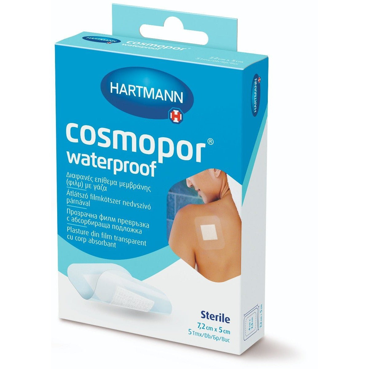 Plasturi sterili Cosmopor Waterproof 7,2 x 5 cm, 5 bucati, Hartmann