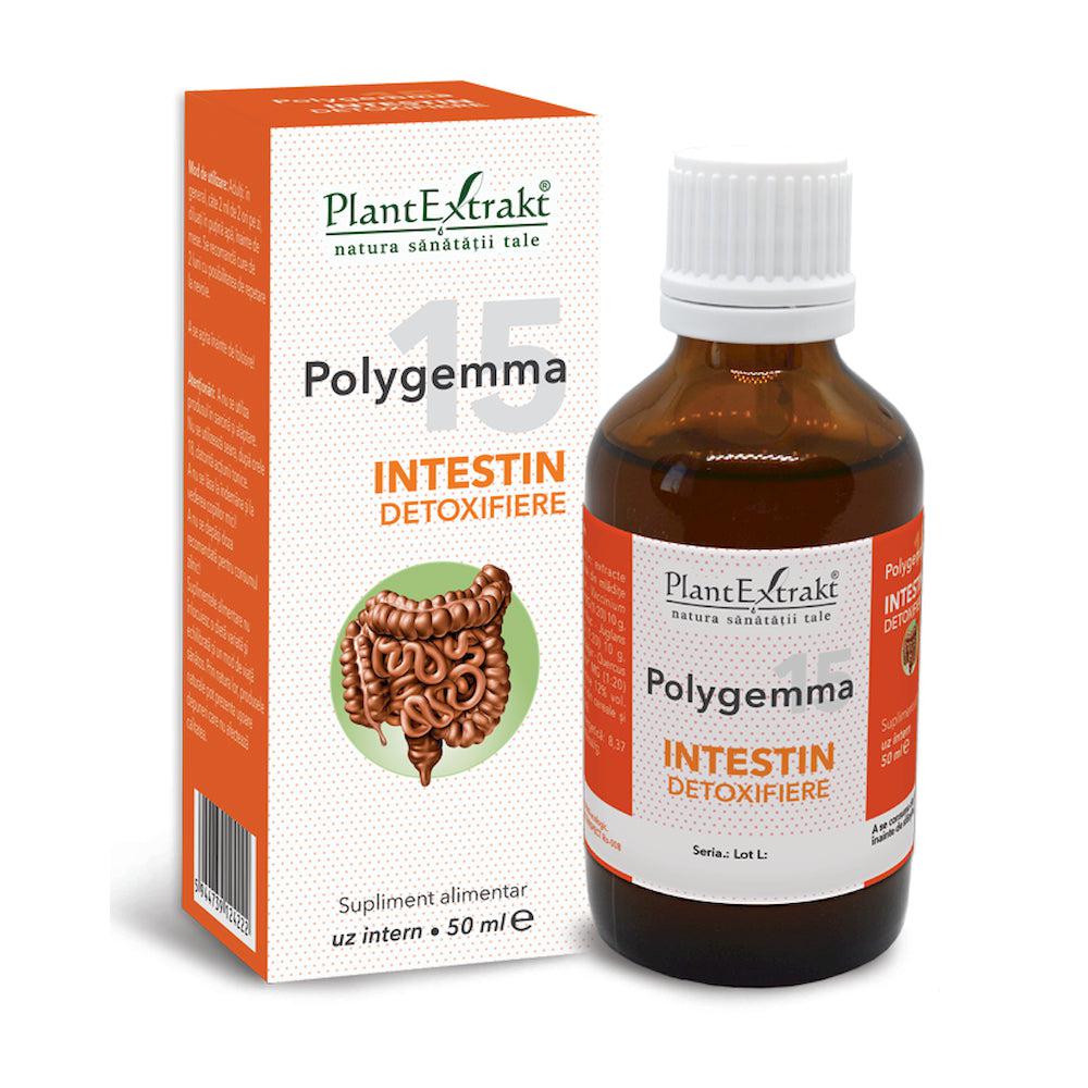 Polygemma 15, Intestin detoxifiere, 50 ml, Plant Extrakt-