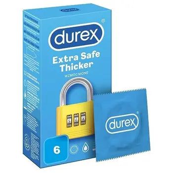 Prezervative Extra Safe, 6 bucati, Durex-