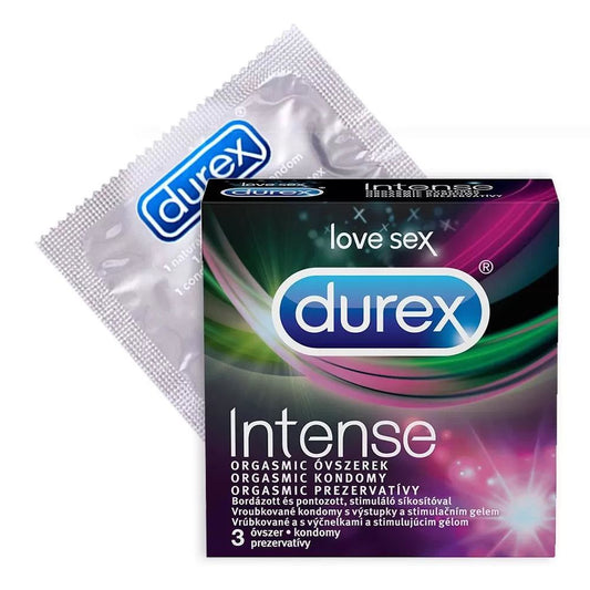 Prezervative Intense Orgasmic, 3 bucati, Durex-