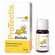 Protectis picaturi cu vitamina D3 400UI/doza, 5 ml, BioGaia-