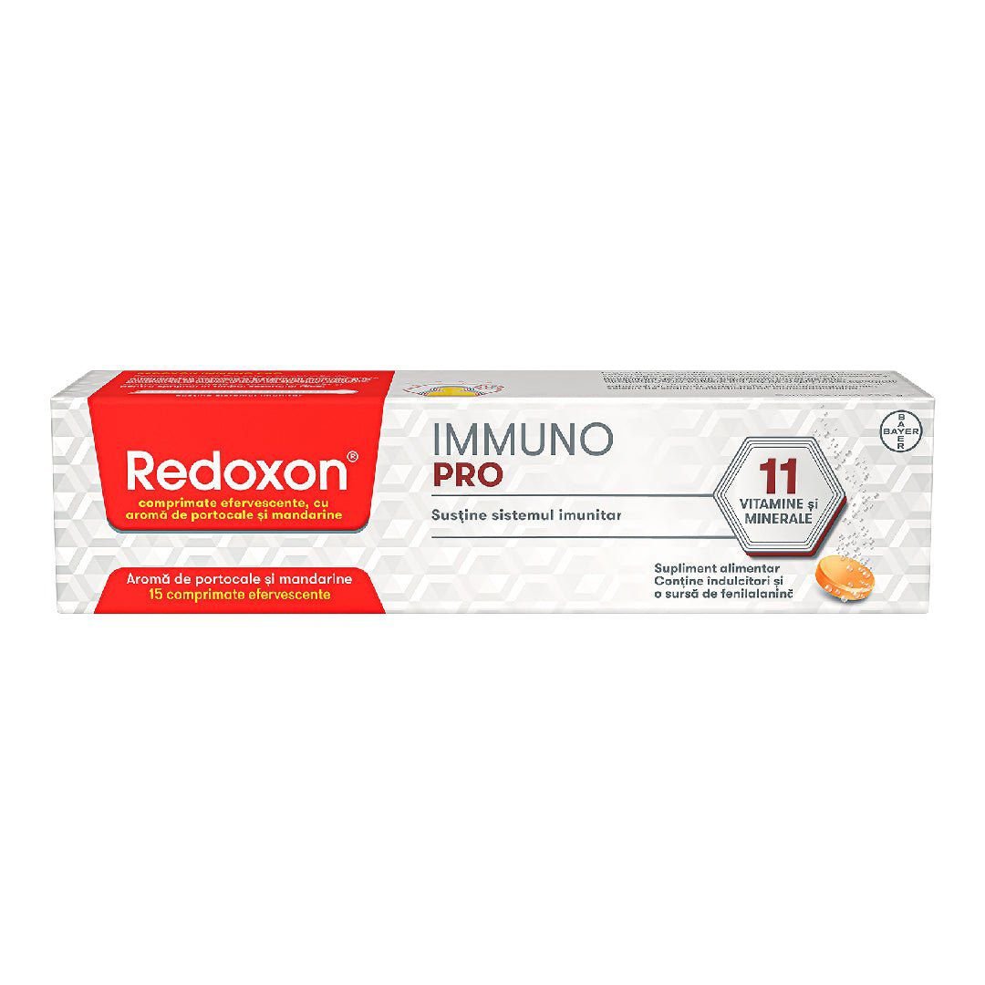 Redoxon Immuno Pro, 1000 mg, 15 comprimate efervescente, Bayer