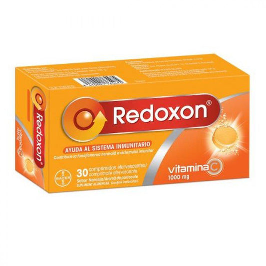 Redoxon vitamina C 1000 mg aroma de portocale, 30 comprimate efervescente, Bayer