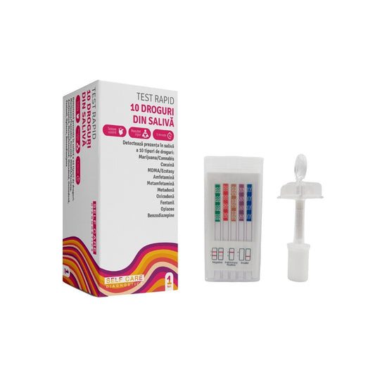 Test rapid din saliva 10 droguri, 1 bucata, Self Care