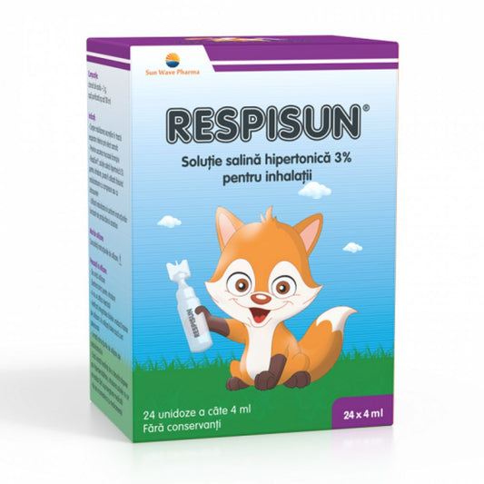 Respisun solutie salina hipertonica 3%, 24 doze, Sun Wave Pharma