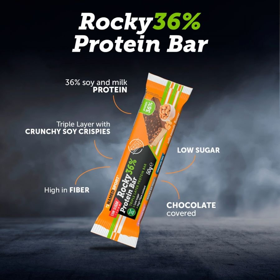 ROCKY 36% PROTEIN BAR Salty Peanuts, 50 gr, Named Sport-