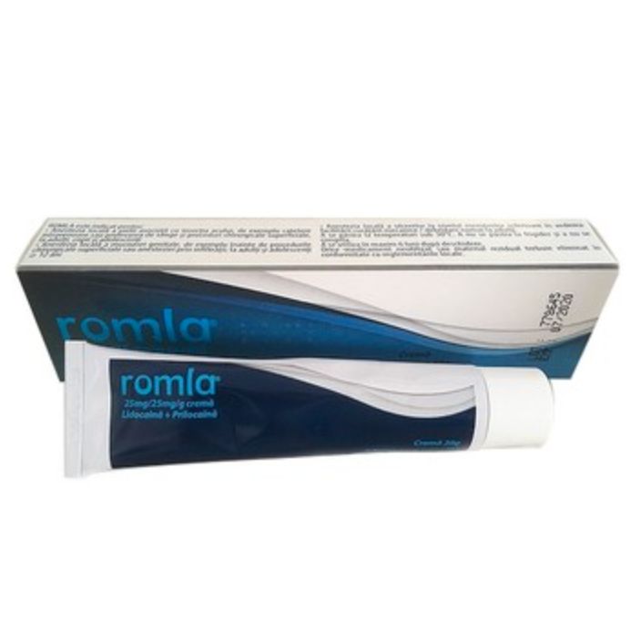 Romla crema anestezica, 25mg/25mg/g, 30 g, Elantis Farma